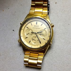 Sieko quartz chronograph james bond wrist watch